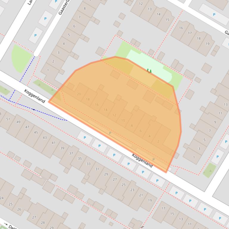 Kaart van postcodegebied 1447CJ.