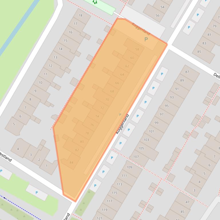 Kaart van postcodegebied 1447CL.