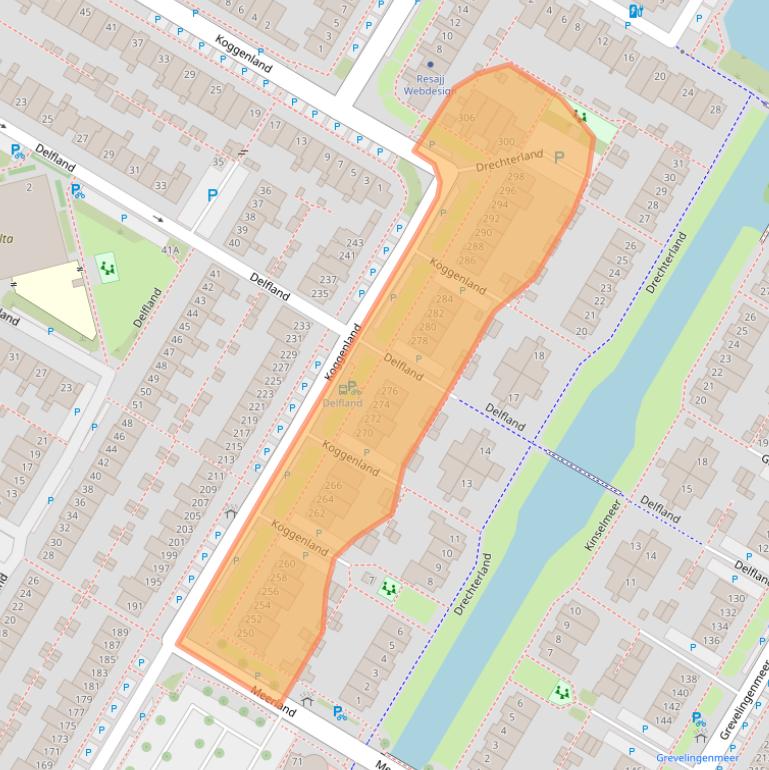 Kaart van postcodegebied 1447CS.