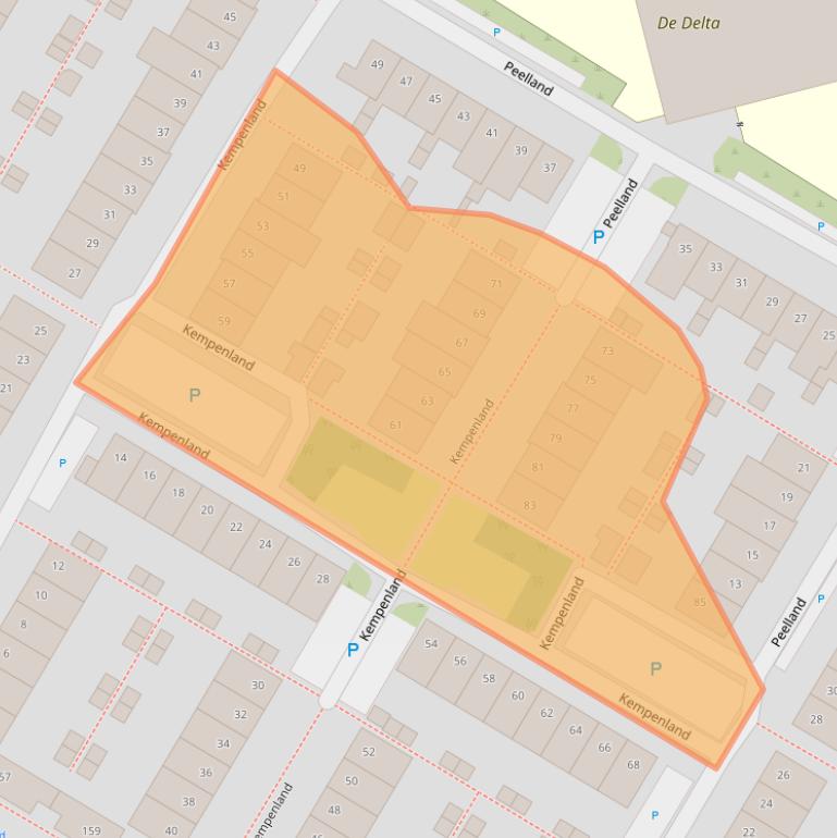 Kaart van postcodegebied 1447CV.