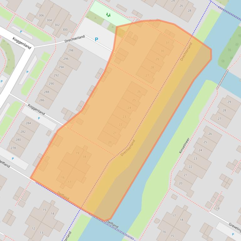 Kaart van postcodegebied 1447EB.