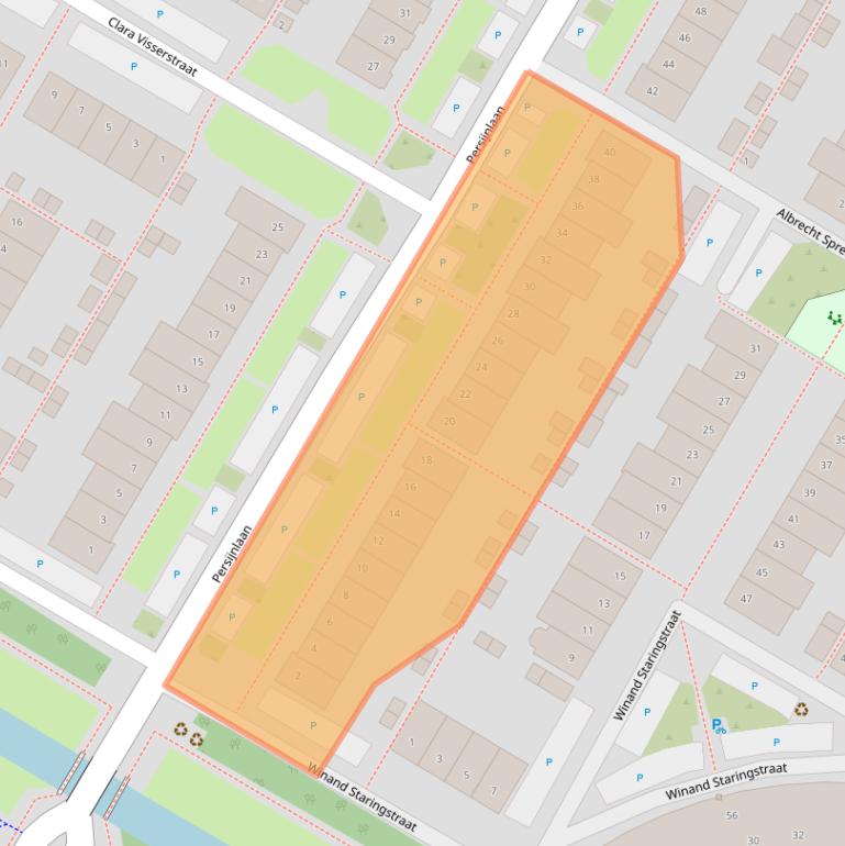 Kaart van postcodegebied 1447EP.