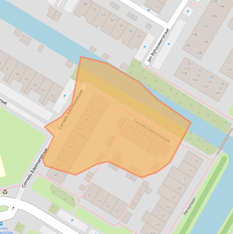 Kaart van postcodegebied 1447GZ.