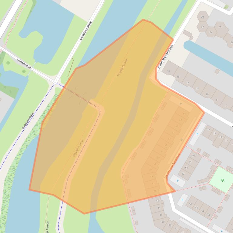 Kaart van postcodegebied 1447HB.