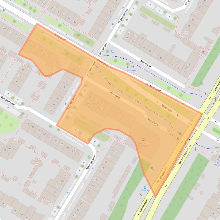 Kaart van postcodegebied 1447KA.