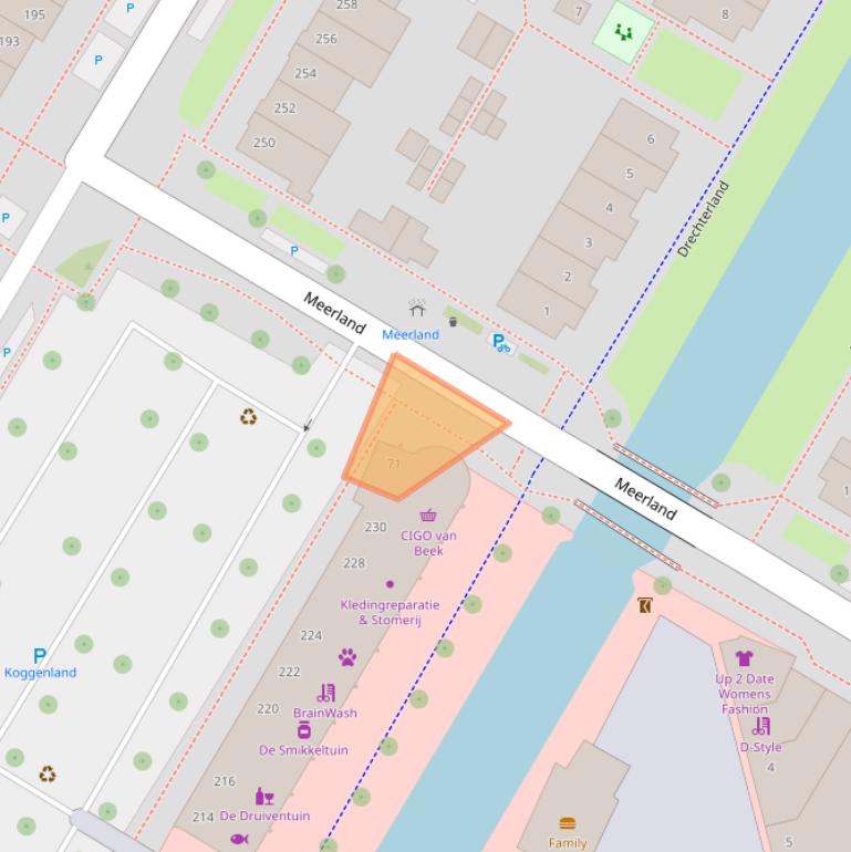 Kaart van postcodegebied 1447KD.