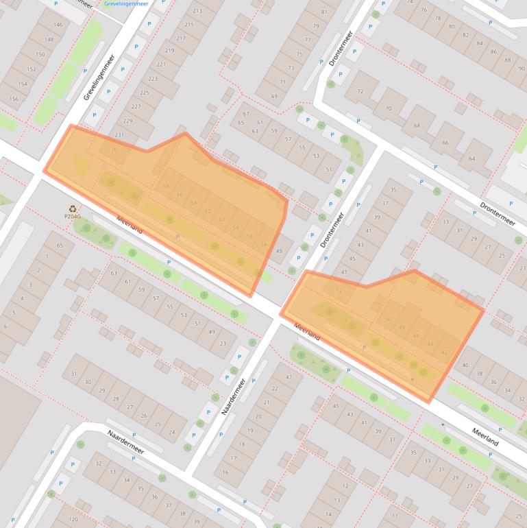 Kaart van postcodegebied 1447KE.