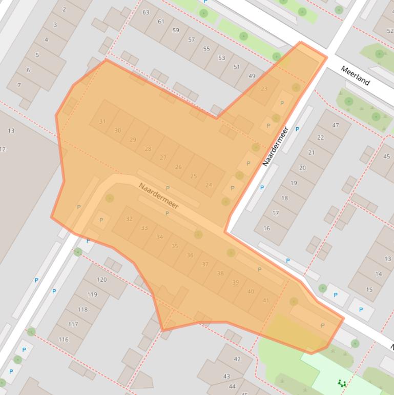 Kaart van postcodegebied 1447KH.