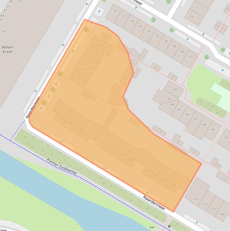 Kaart van postcodegebied 1447KN.