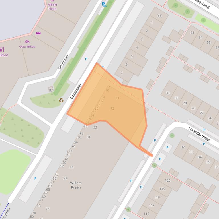 Kaart van postcodegebied 1447KW.