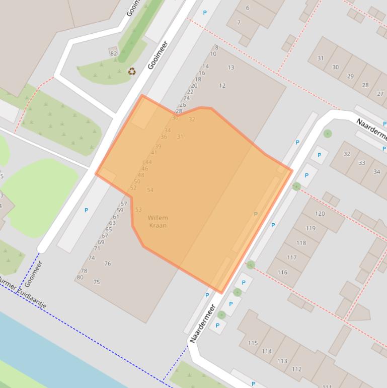 Kaart van postcodegebied 1447KX.