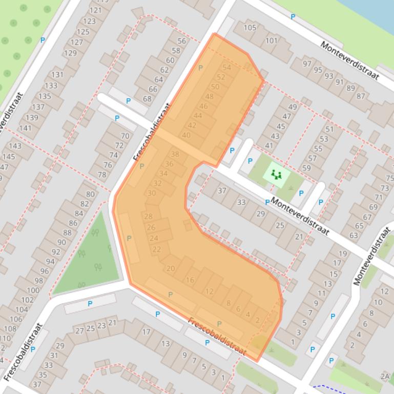 Kaart van postcodegebied 1447NJ.