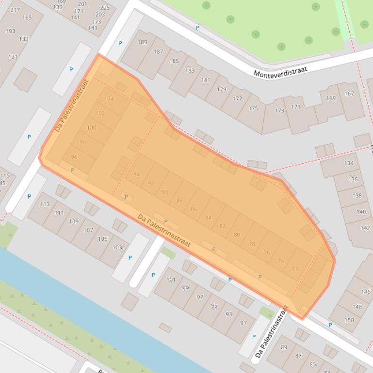 Kaart van postcodegebied 1447NZ.