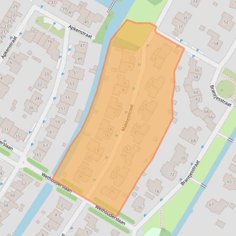 Kaart van postcodegebied 1447PJ.