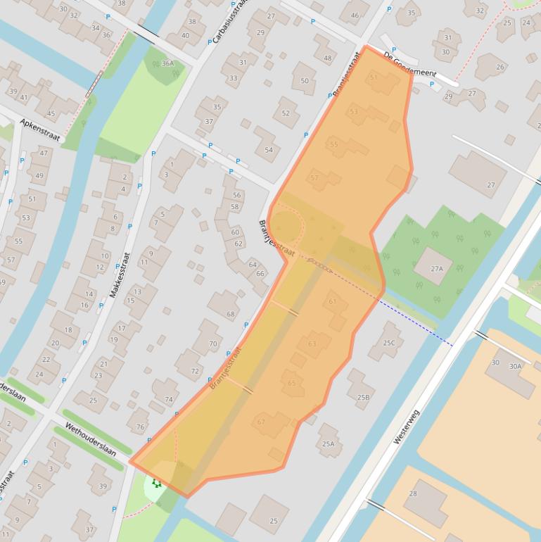 Kaart van postcodegebied 1447PL.