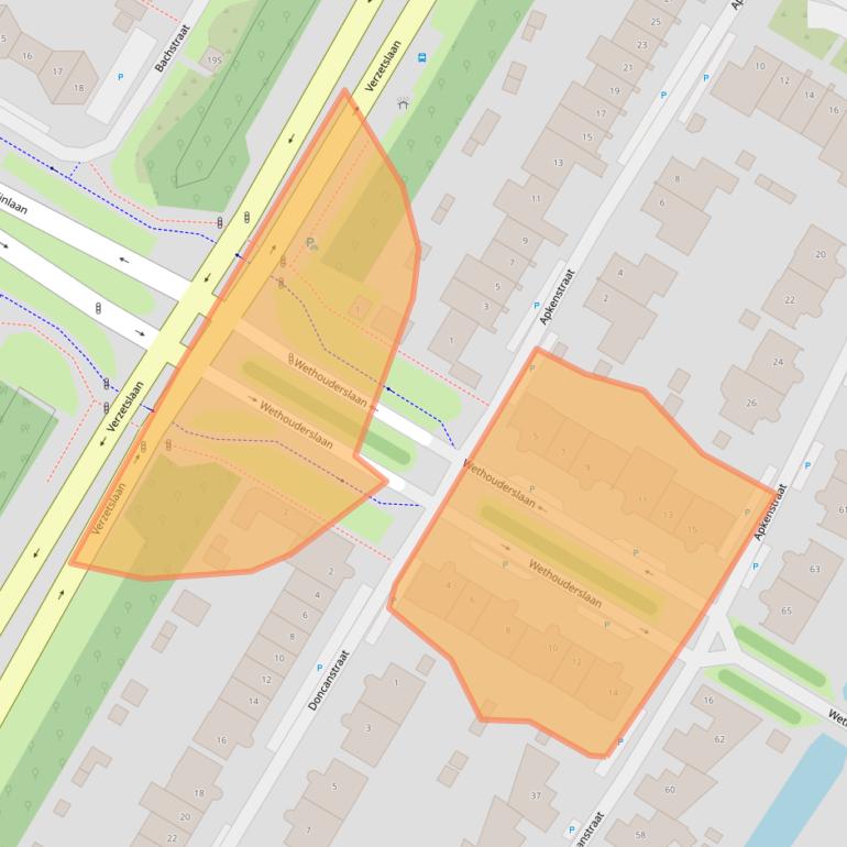 Kaart van postcodegebied 1447PM.