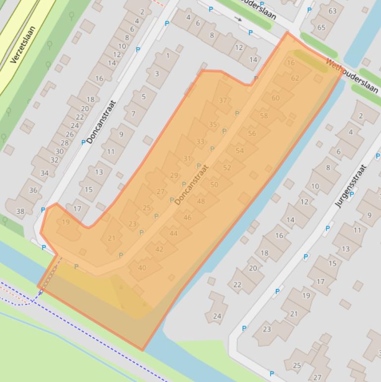 Kaart van postcodegebied 1447PR.