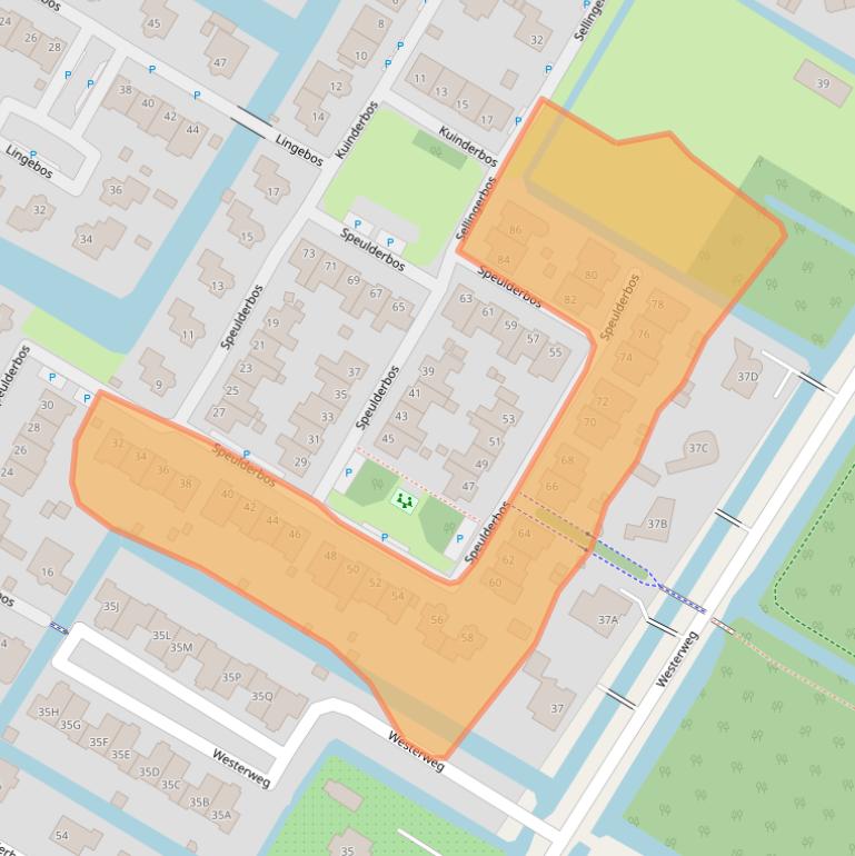 Kaart van postcodegebied 1447TK.