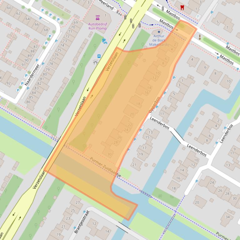 Kaart van postcodegebied 1447TP.