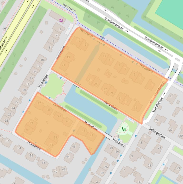 Kaart van postcodegebied 1447TW.