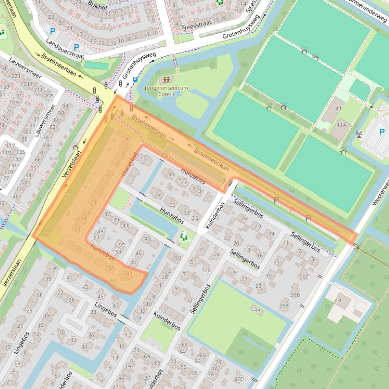 Kaart van postcodegebied 1447TX.
