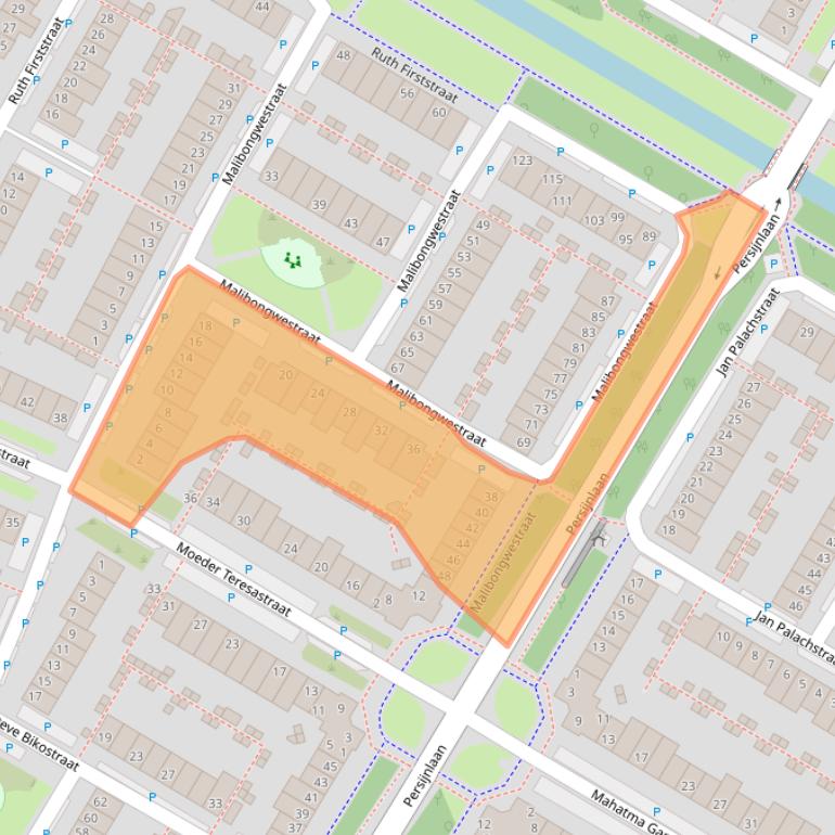 Kaart van postcodegebied 1447XA.