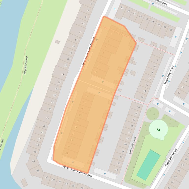 Kaart van postcodegebied 1447XD.