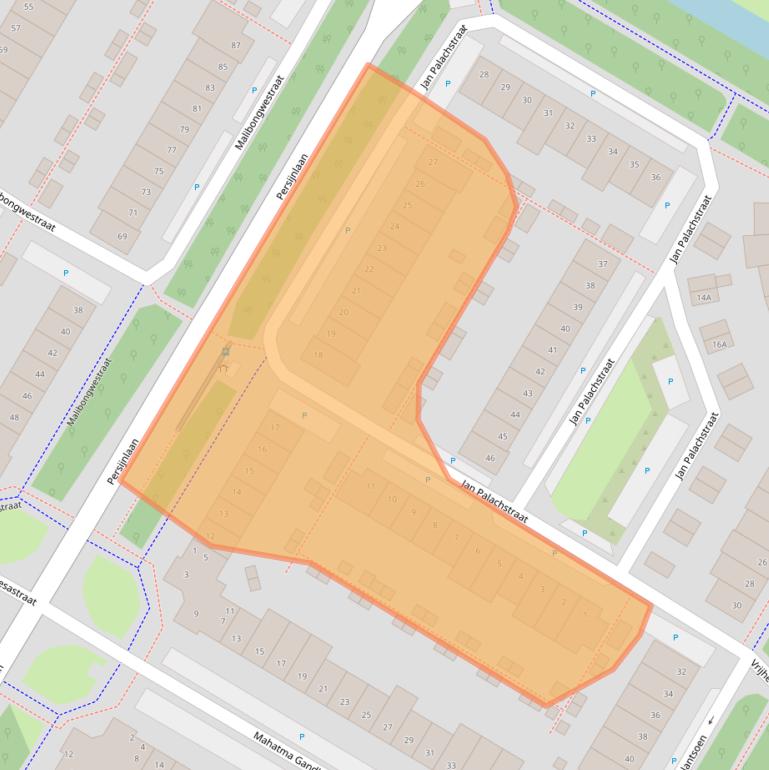 Kaart van postcodegebied 1447XL.
