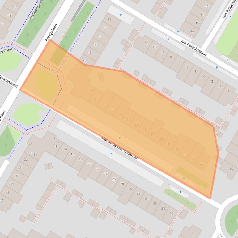 Kaart van postcodegebied 1447XN.