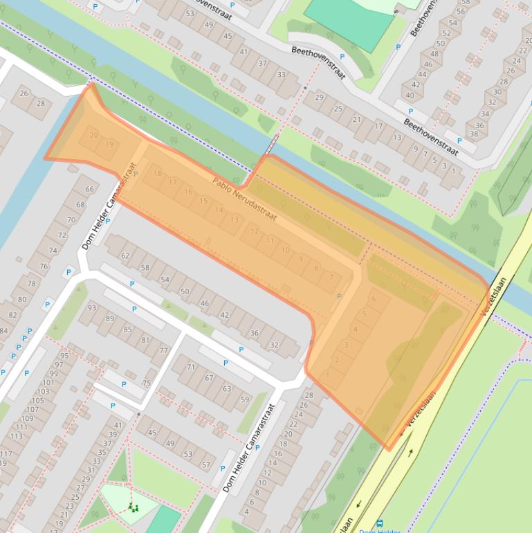 Kaart van postcodegebied 1447ZJ.