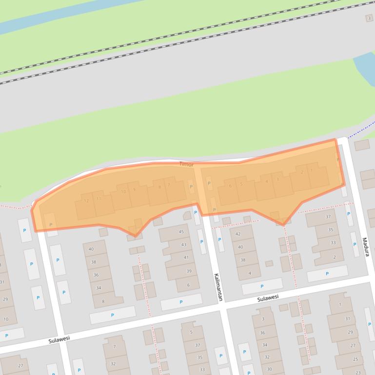 Kaart van postcodegebied 1448AM.