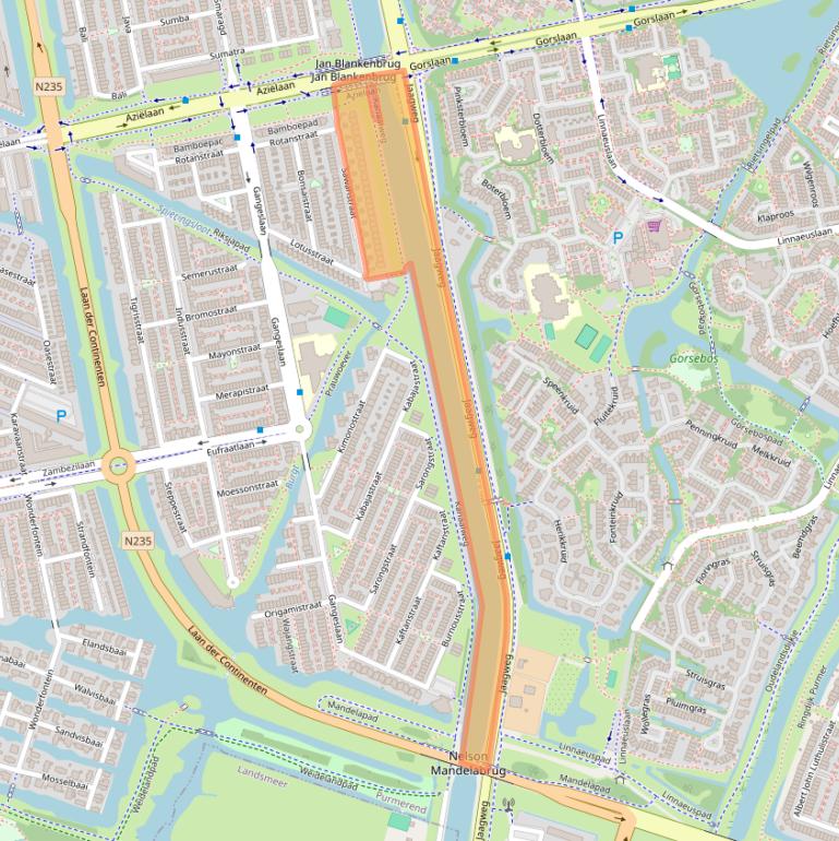 Kaart van postcodegebied 1448BB.