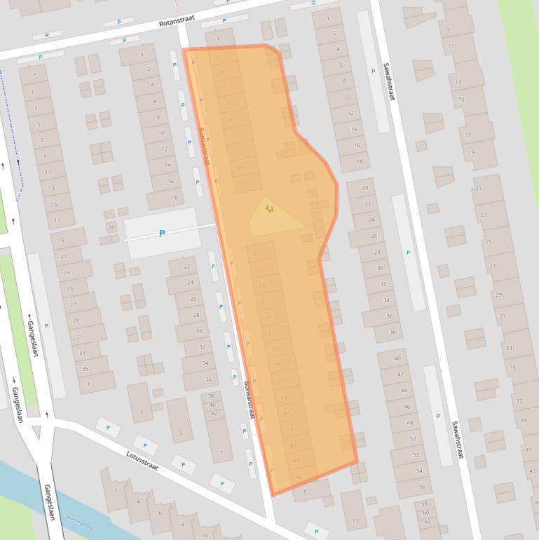 Kaart van postcodegebied 1448BE.