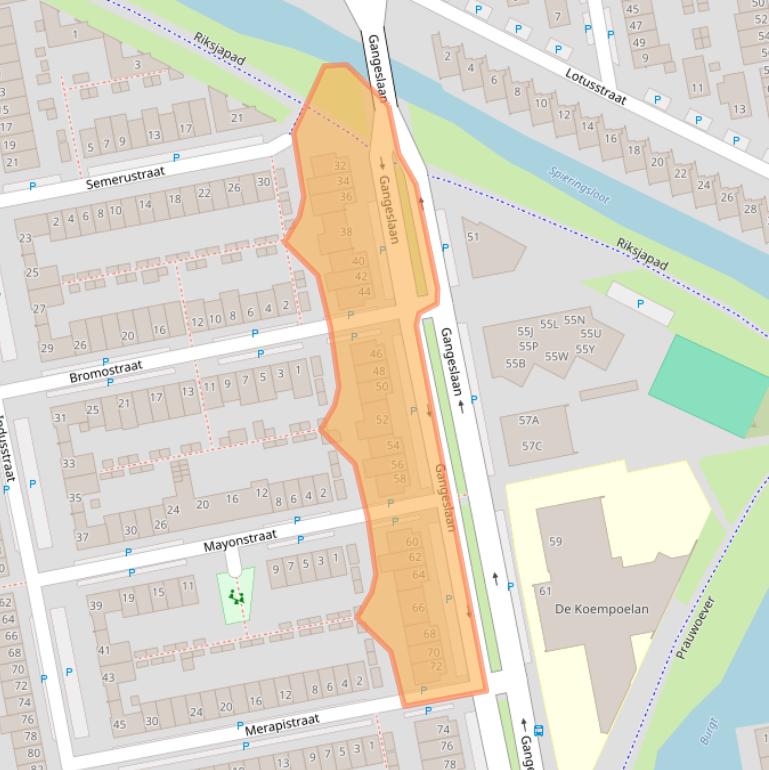Kaart van postcodegebied 1448BW.