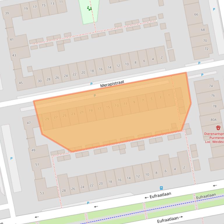 Kaart van postcodegebied 1448CG.