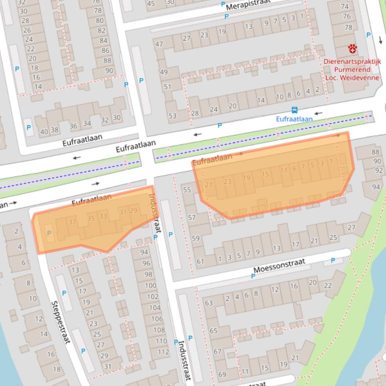 Kaart van postcodegebied 1448CJ.