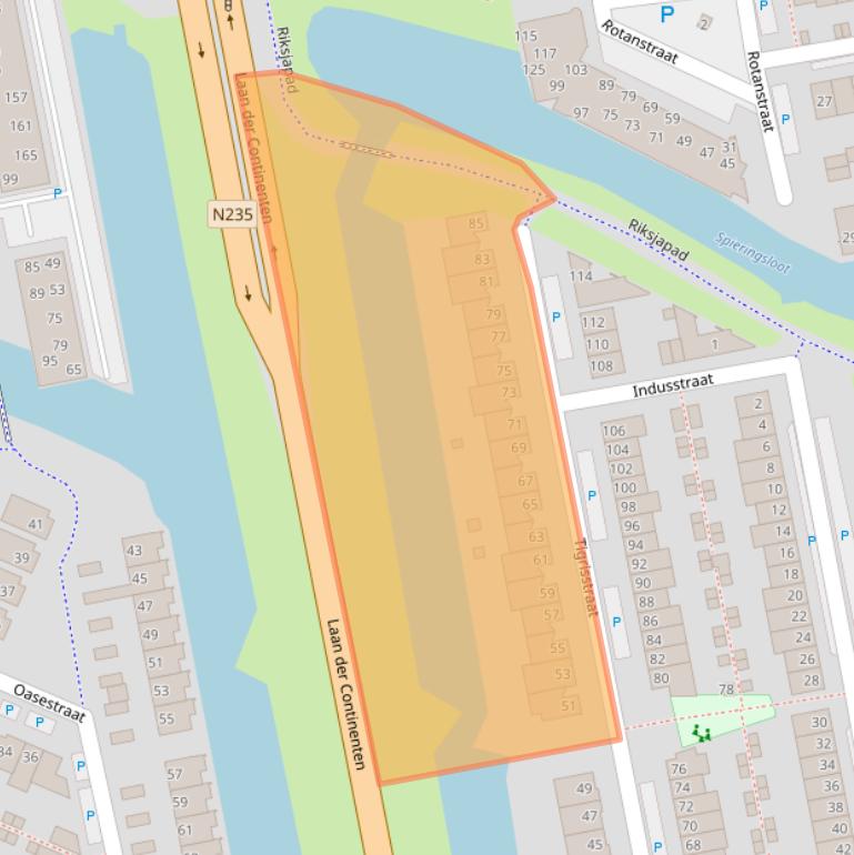 Kaart van postcodegebied 1448CR.