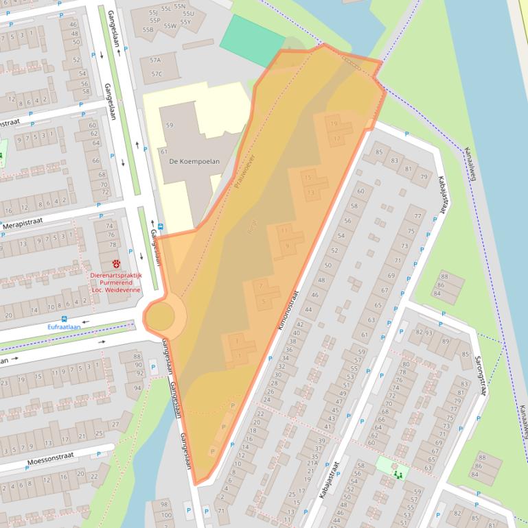 Kaart van postcodegebied 1448DR.
