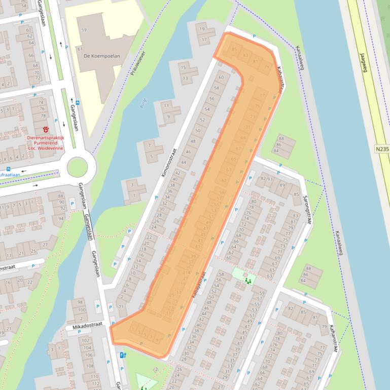 Kaart van postcodegebied 1448DT.