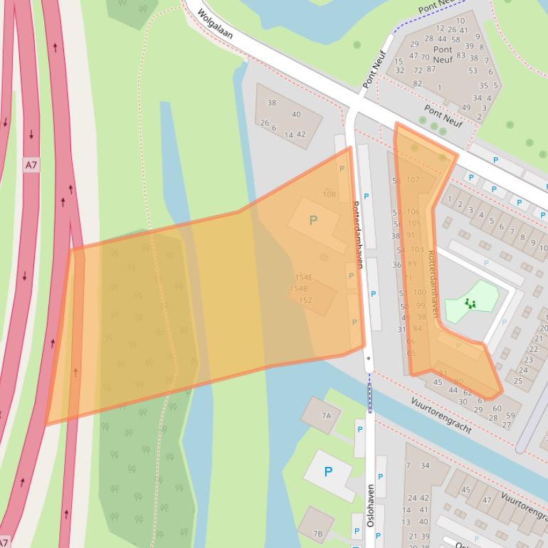 Kaart van postcodegebied 1448KD.