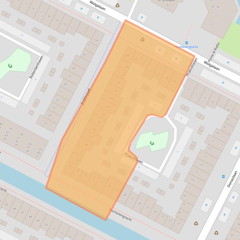 Kaart van postcodegebied 1448KG.