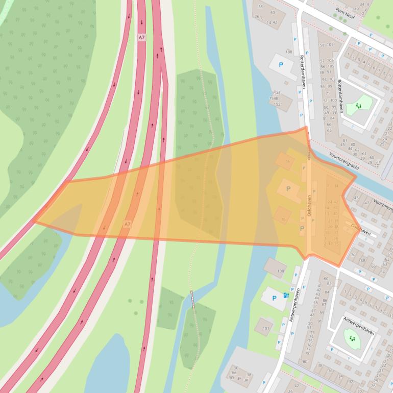 Kaart van postcodegebied 1448KH.