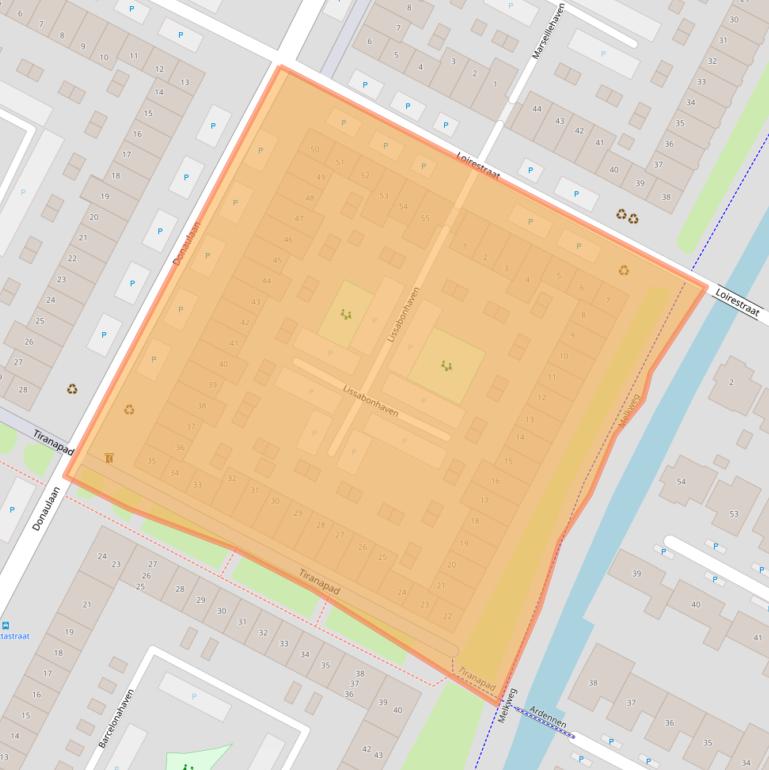 Kaart van postcodegebied 1448KM.