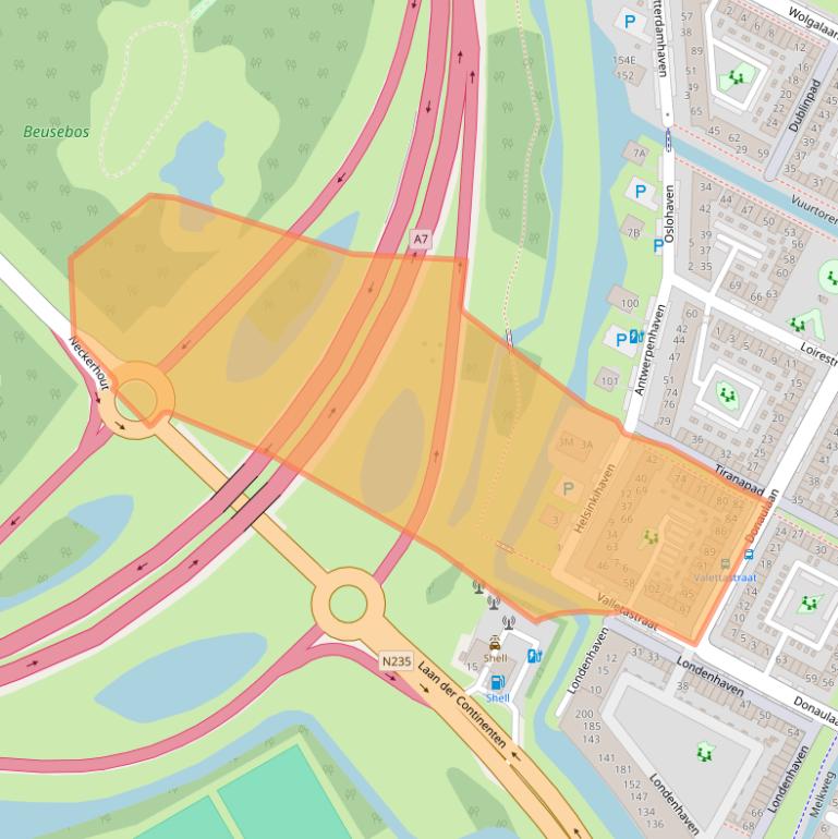 Kaart van postcodegebied 1448KP.