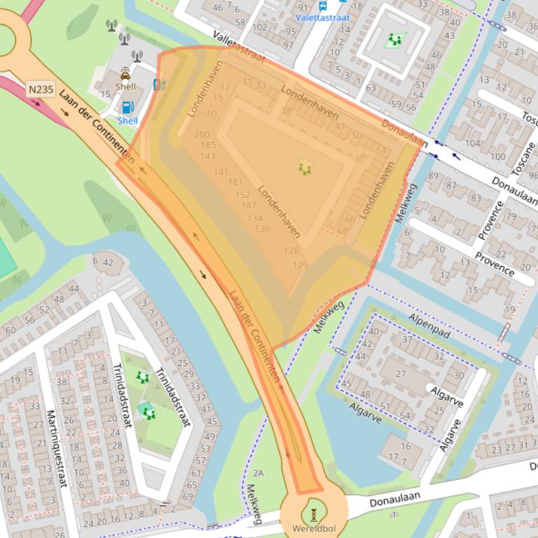 Kaart van postcodegebied 1448KS.
