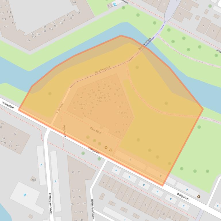 Kaart van postcodegebied 1448KW.