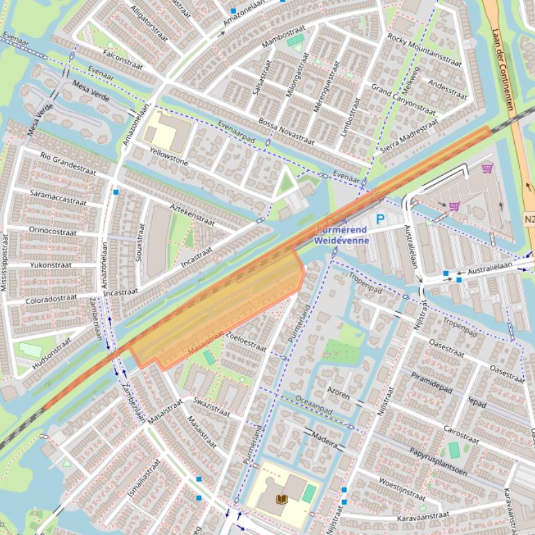Kaart van postcodegebied 1448MH.