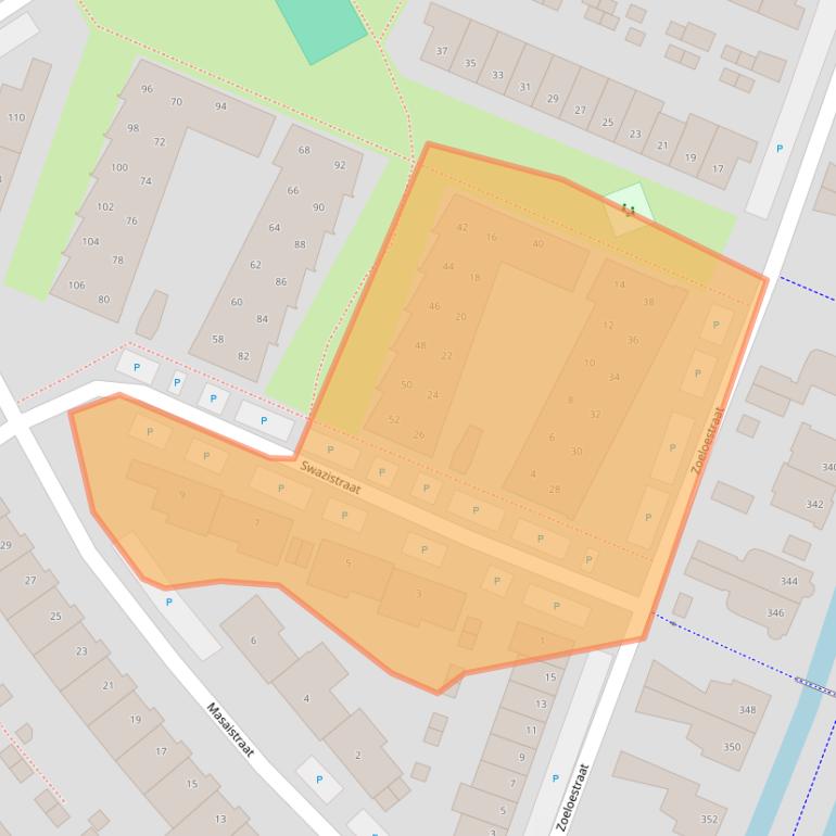 Kaart van postcodegebied 1448MJ.
