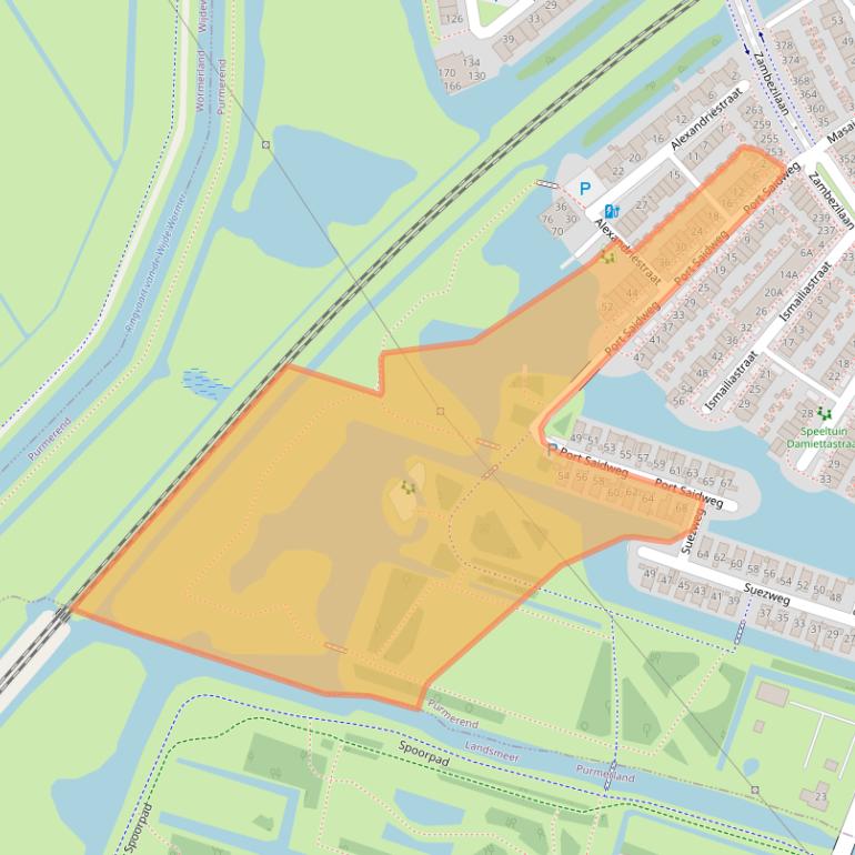 Kaart van postcodegebied 1448MT.