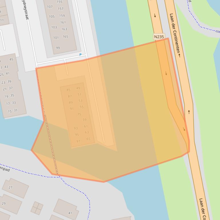 Kaart van postcodegebied 1448ND.